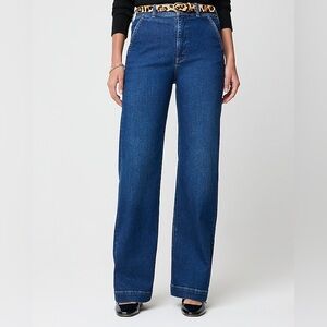 J. Crew High-rise wide-leg jean in all-day stretch size 30
